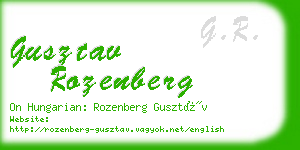 gusztav rozenberg business card